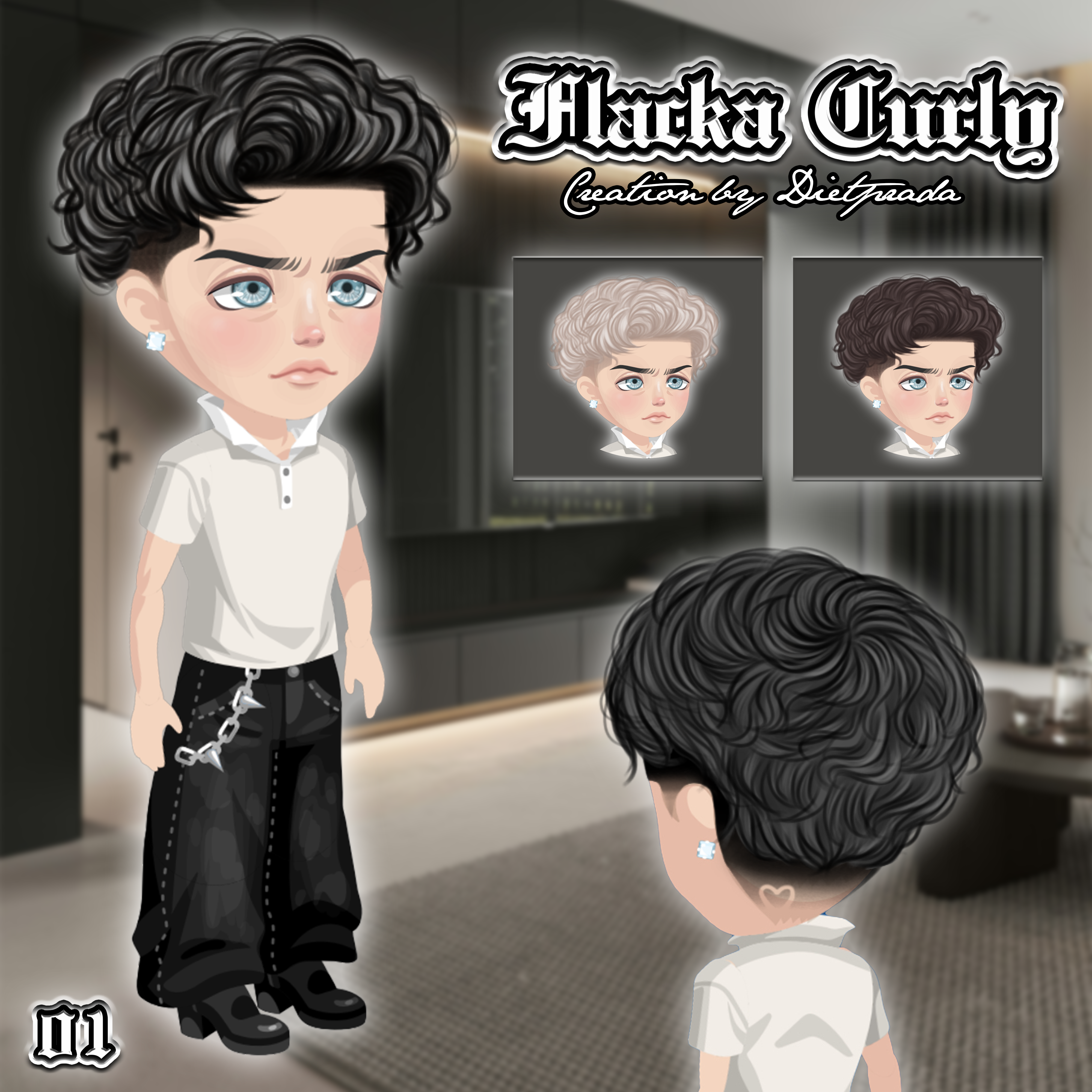 Flacka Model Flacka Curly Fade โข Highrise
