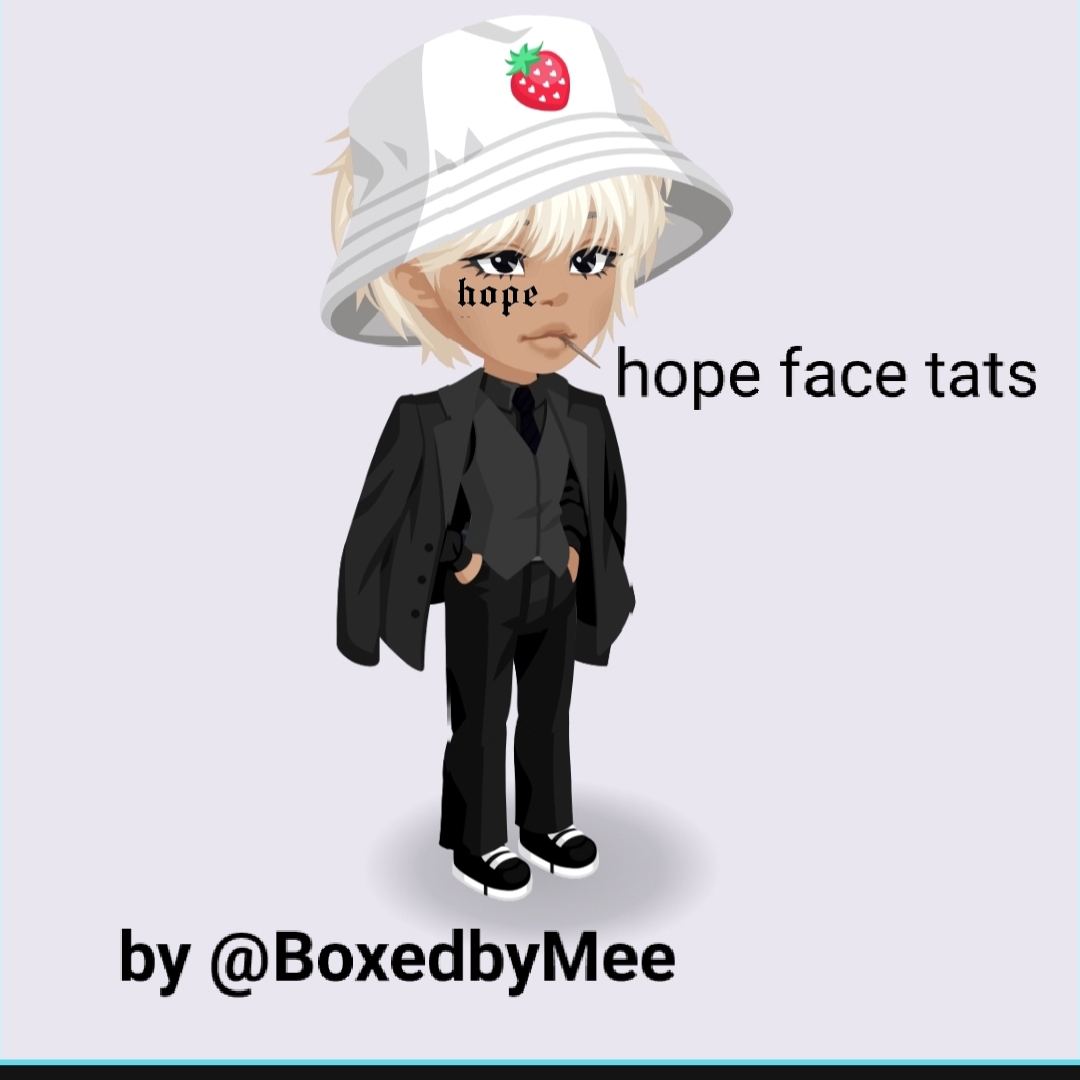 Hope face tats